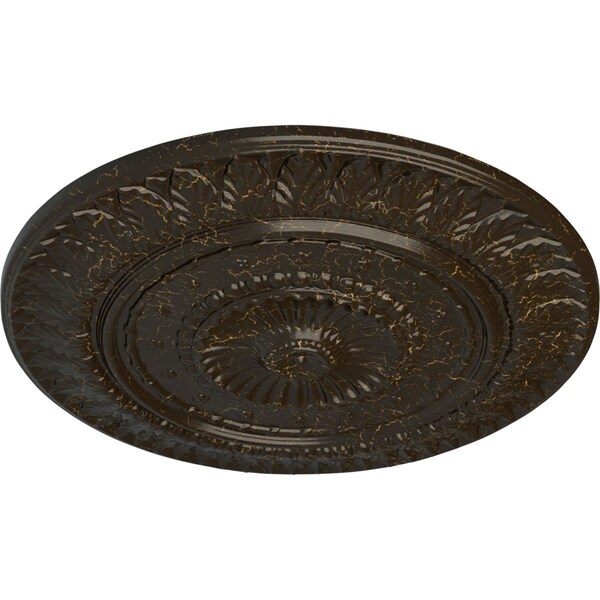 Christopher Ceiling Medallion, Hand-Painted Stone Hearth Crackle, 26 5/8OD X 2 1/4P